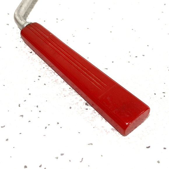 Vintage Red Bakelite Handle Cake Breaker / Cutter / Pastry Fork Kitchen Utensil - Picture 2 of 8